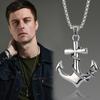 Fashion Personality Pirates Of The Caribbean Vintage Anchor Necklace Trendy Fish Hook Pendant Men'S And Women'S Accessories