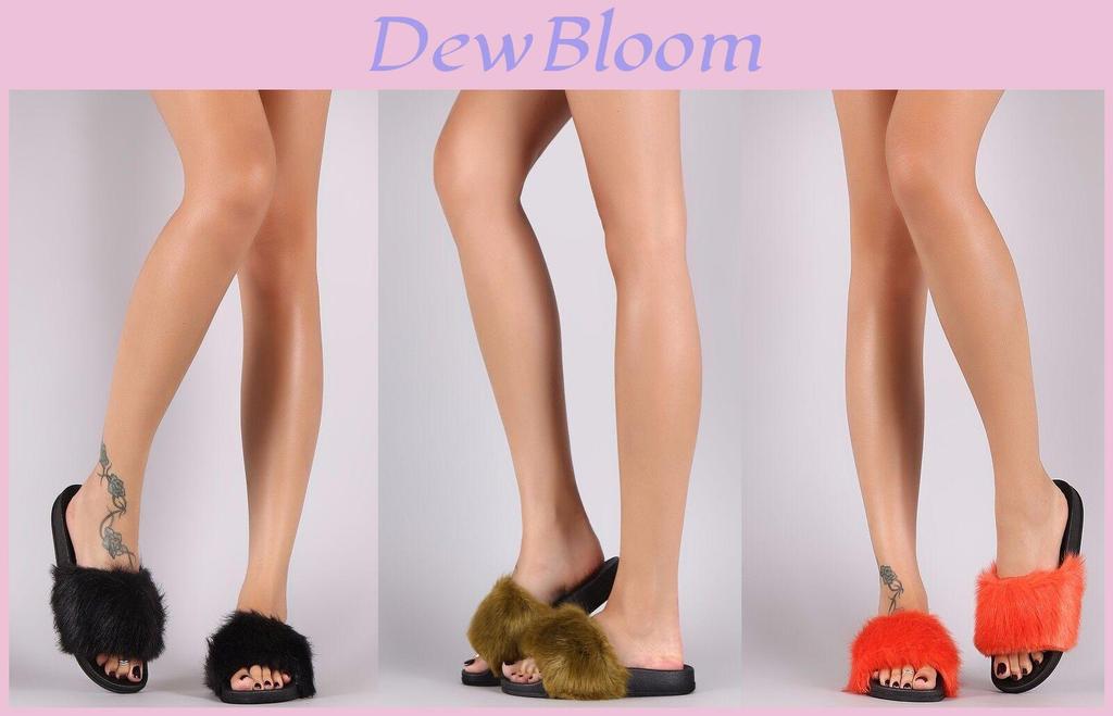 Luxurious Faux Fur Slides Inspired By Rihanna With Premium Quality And Style