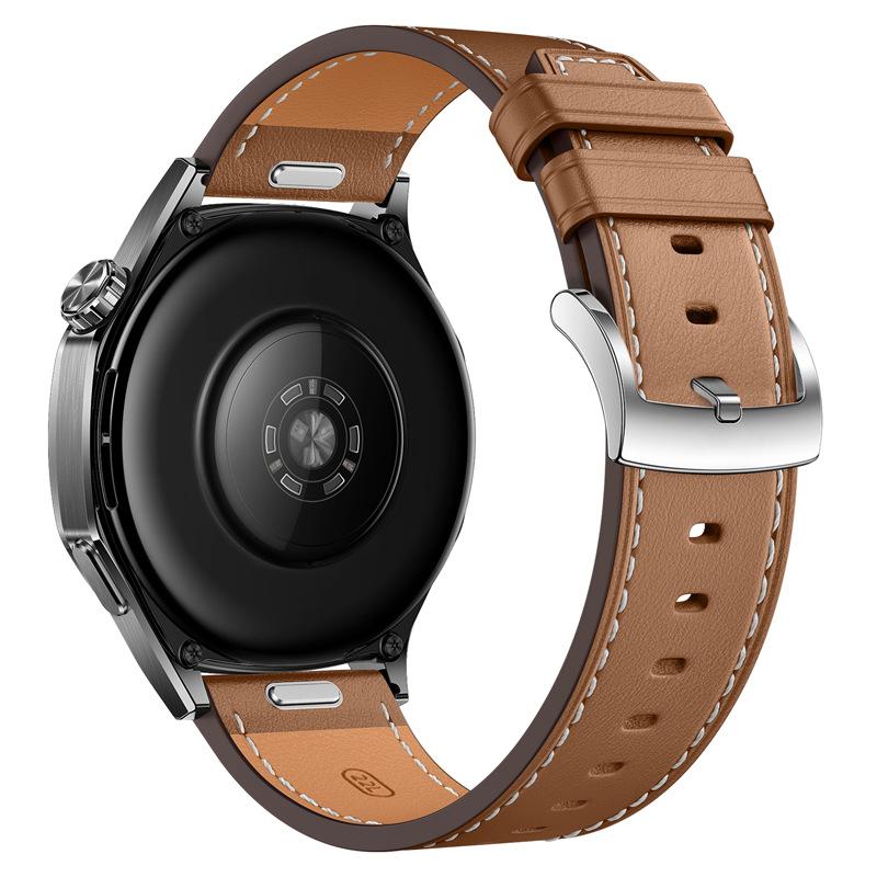 

22 мм универсальный кожаный ремешок для Huawei Watch GT5/GT5 Pro/GT4 46 мм мужской женский классический аксессуар с пряжкой для Huawei GT5/GT4/GT3 деловой кожаный ремешок GT5 Pro 46mm Button style