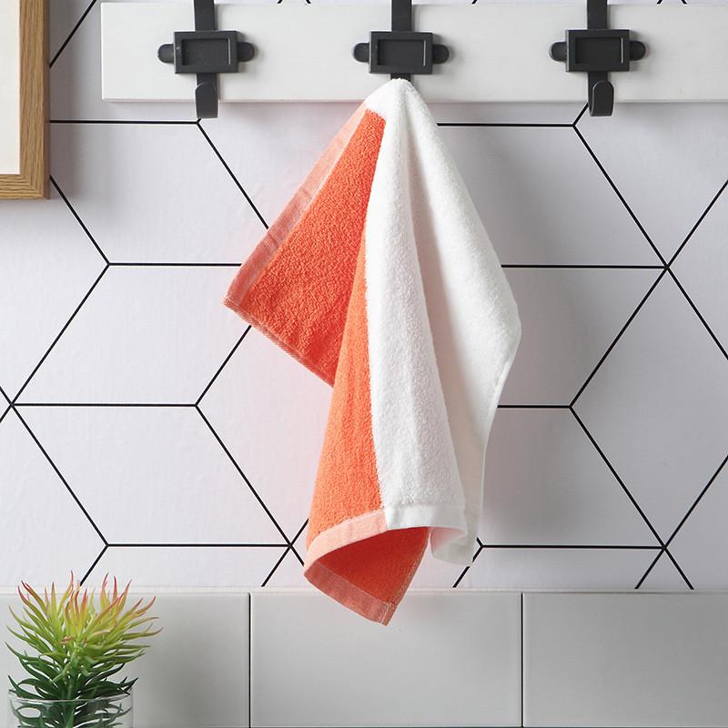 

1 шт. 35x35 см квадратное утолщенное хлопковое двухцветное цветное детское взрослое домашнее ванной мягкое впитывающее полотенце для лица 35x35cm&1pc оранжевый