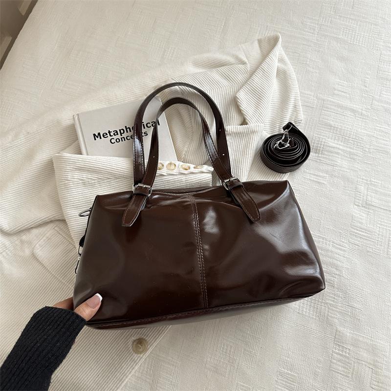 Bolso Boston de Gran Capacidad de un Solo Hombro, Estilo de Gama Alta, Bolso de Hombro para Mujer