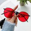 Metal Sunglasses Men'S Retro Small Oval Glasses Frame Prince Sunglasses Trendy Women'S Sunglasses