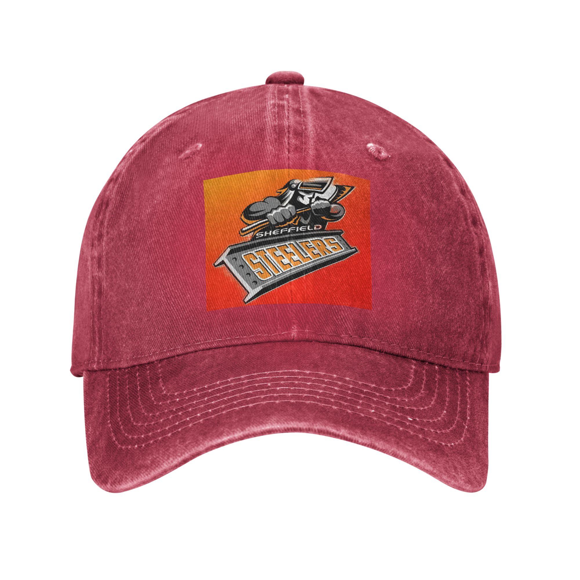 The Sheffield Steelers Denim Cap Casual Baseball Caps Adjustable Hat Summer Unisex Baseball Hats One Size