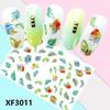 1 Sheet Colorful  Flowers and animals  Water Transfer Slider for Manicure Nail Art Decoration Nail Sticker