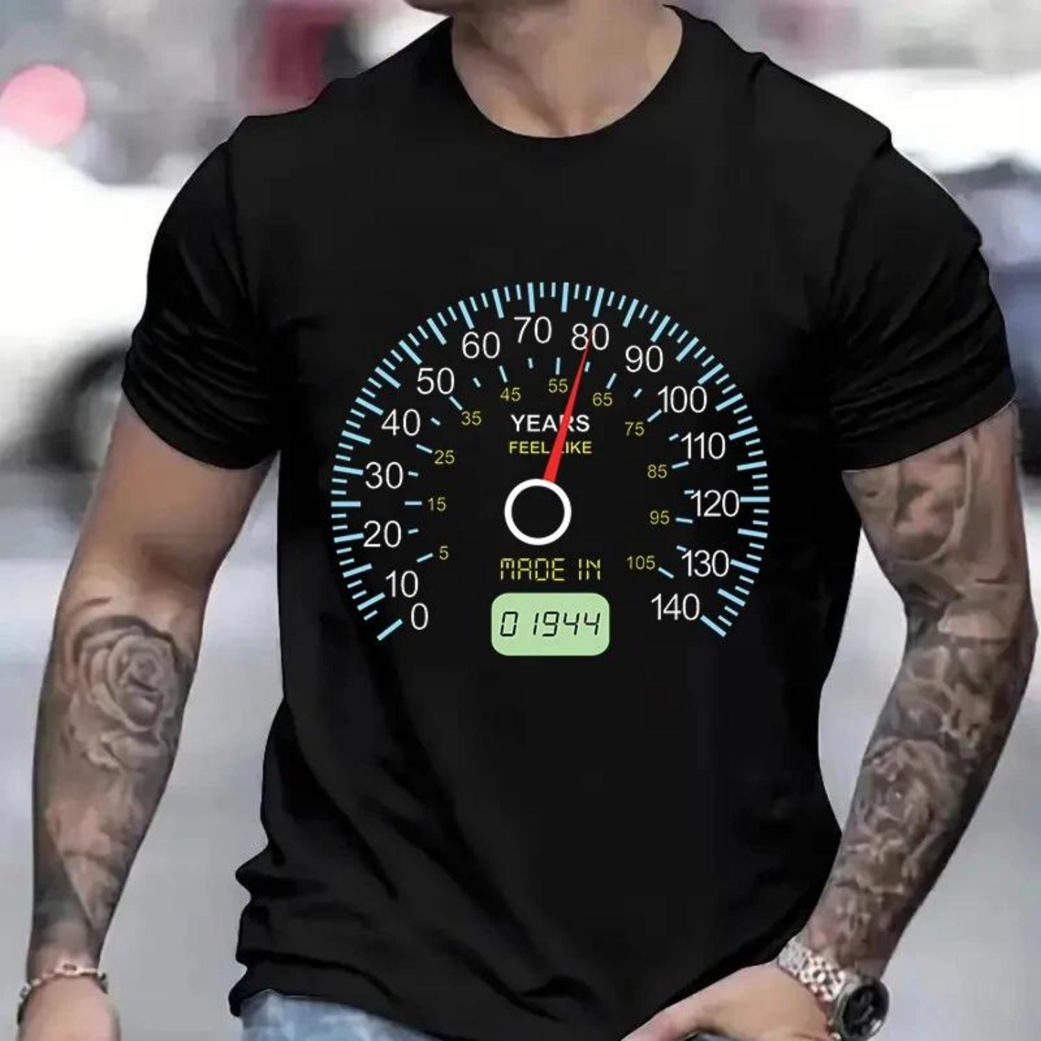 

Men 40th Birthday TShirt 21st30th50th60th70th80th Speedometer Birthday Party Male Shirt 40th Speedometer Born In 1984 Gift S