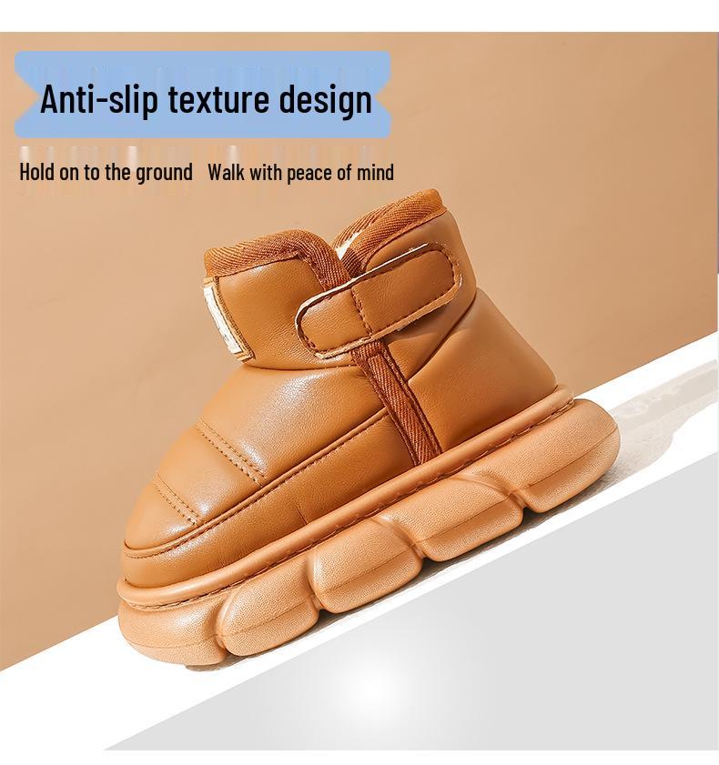 New Autumn/Winter Non-Slip Warm Snow Boots for Kids & Parents - Cute Short Boots for Medium to Large Children
