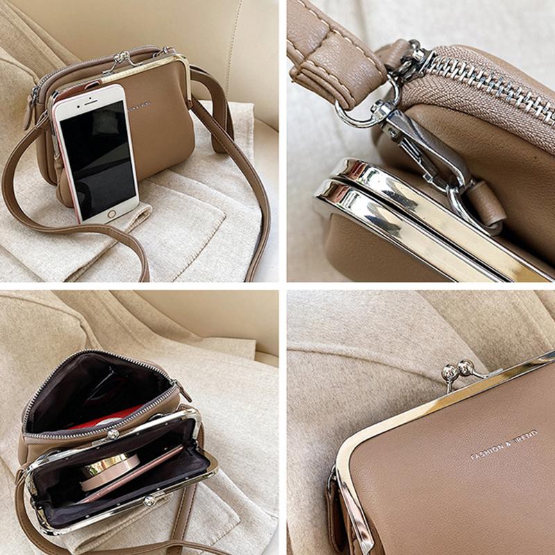 Vinatge Shell Women Shouder Crossbody Bag Clip Designer Small Handbags Luxury PU Leather Messenger Bag Lady Fashion Purse