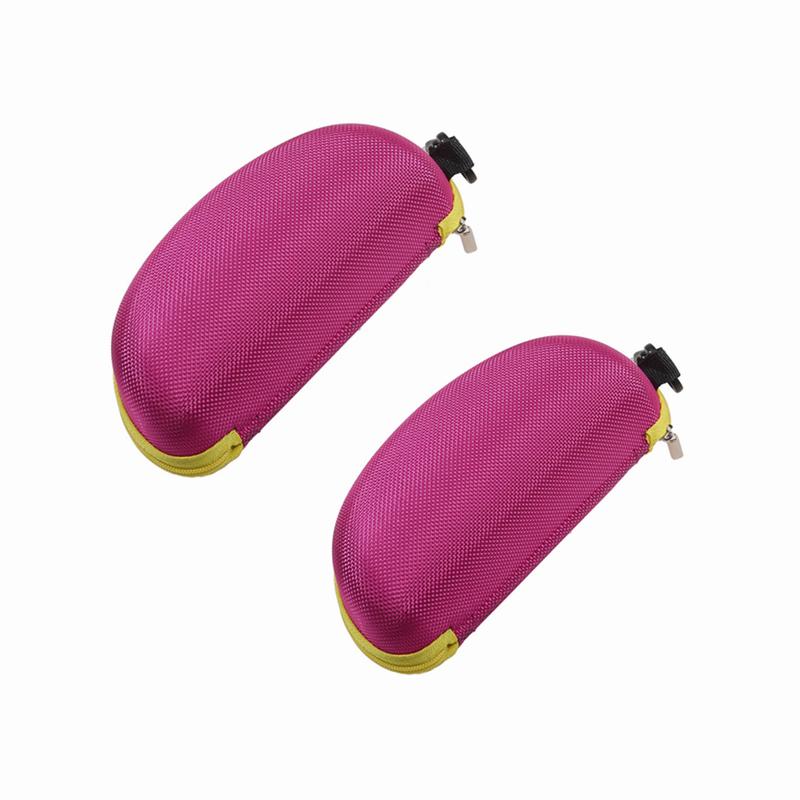 1/2pcPortable EVA Glasses Case with Carabiner Hook Colorful Sunglasses Hard Case Zipper Eyeglasses Protector Box Holder New 2025