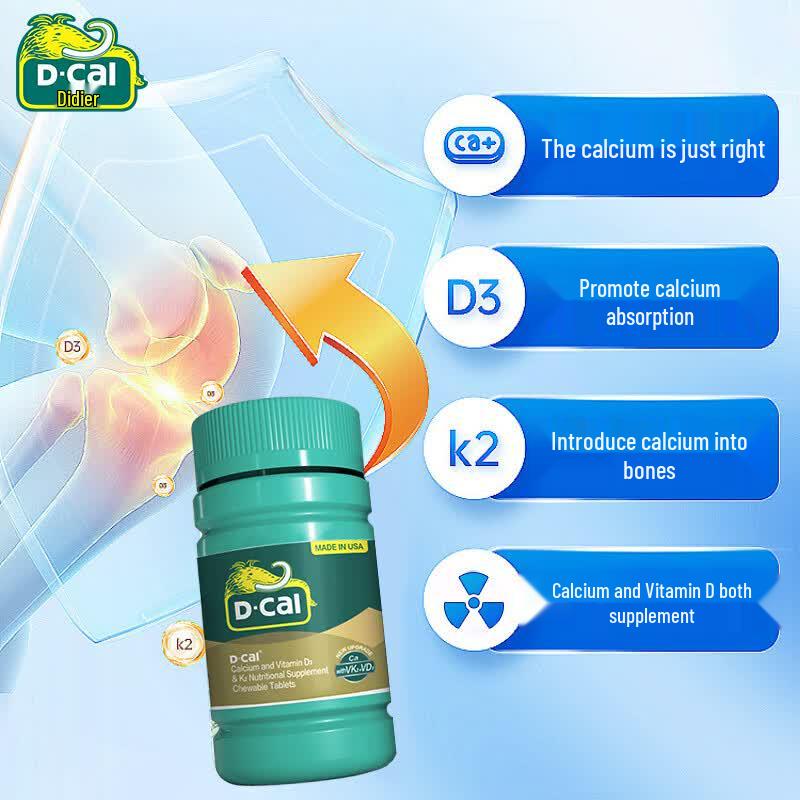 D-Cal Adult Calcium Tablets with Vitamins D3 & K2