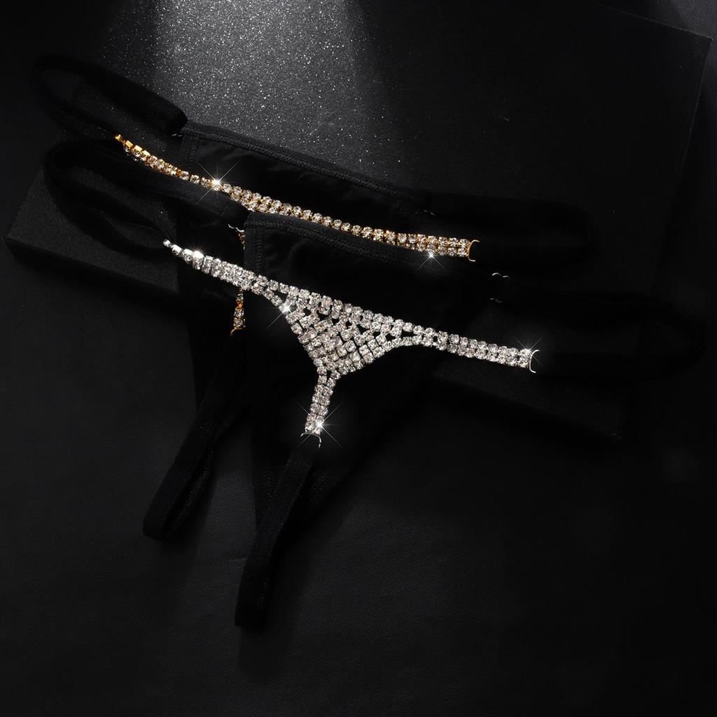 Rhinestone Flash Diamond Sexy Thong & Body Chain - Women's Fashion Beach & Nightclub Accessory