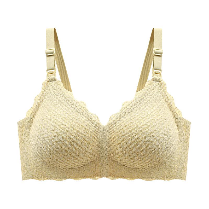 Breastfeeding Bra Summer Thin Lace Gathering Anti-sagging Postpartum Breastfeeding Pregnancy Special Non-marking Pregnant Women