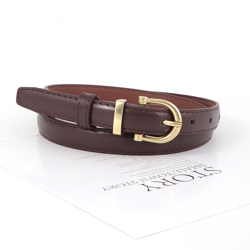 Leather Vintage Belt Women Versatile Decorative Waistband Casual Strap Jeans