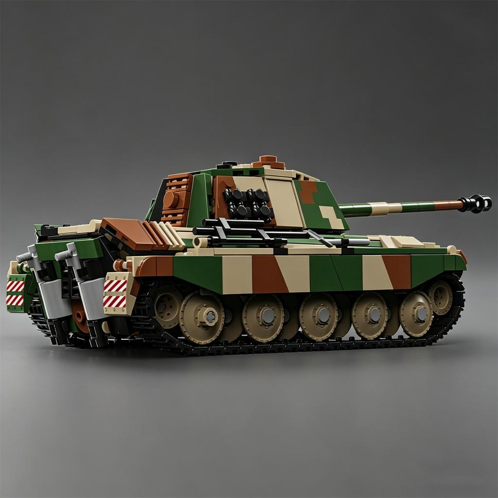 MOC Figurine Le Tigre Royal Char Lourd Blocs de Construction Char à Chenilles Panzerkampfwagen VI Ausf.B « Tigre II » Jouet