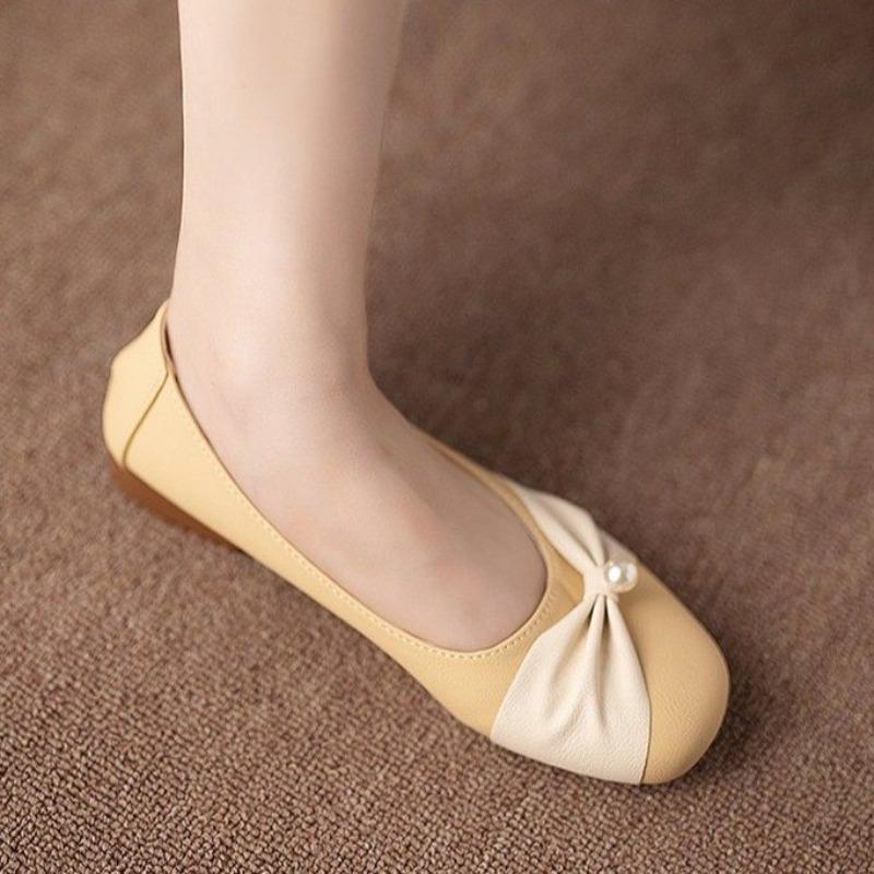Mary Jane Women's Shoes Autumn New Light Mouth Thin Small Flat Soft Sole with Skirt Single Shoes