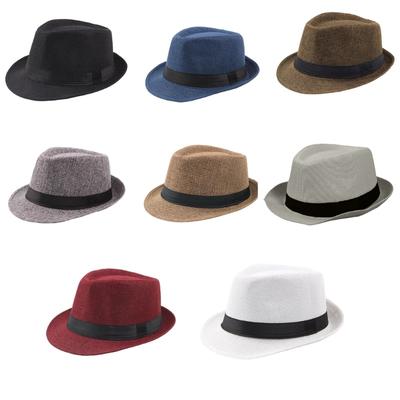 Letni Kapelusz Fedora z Krótkim Rondem Akcesorium do Kostiumu Gangstera z lat 20. dla Mężczyzn
