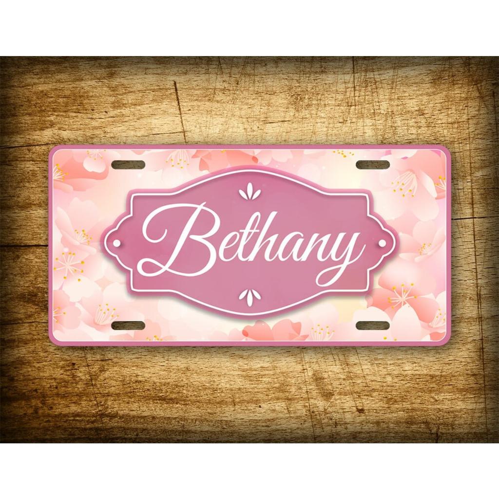 Personalized Name Floral Metal Decor Sign Waterproof for Home Garden