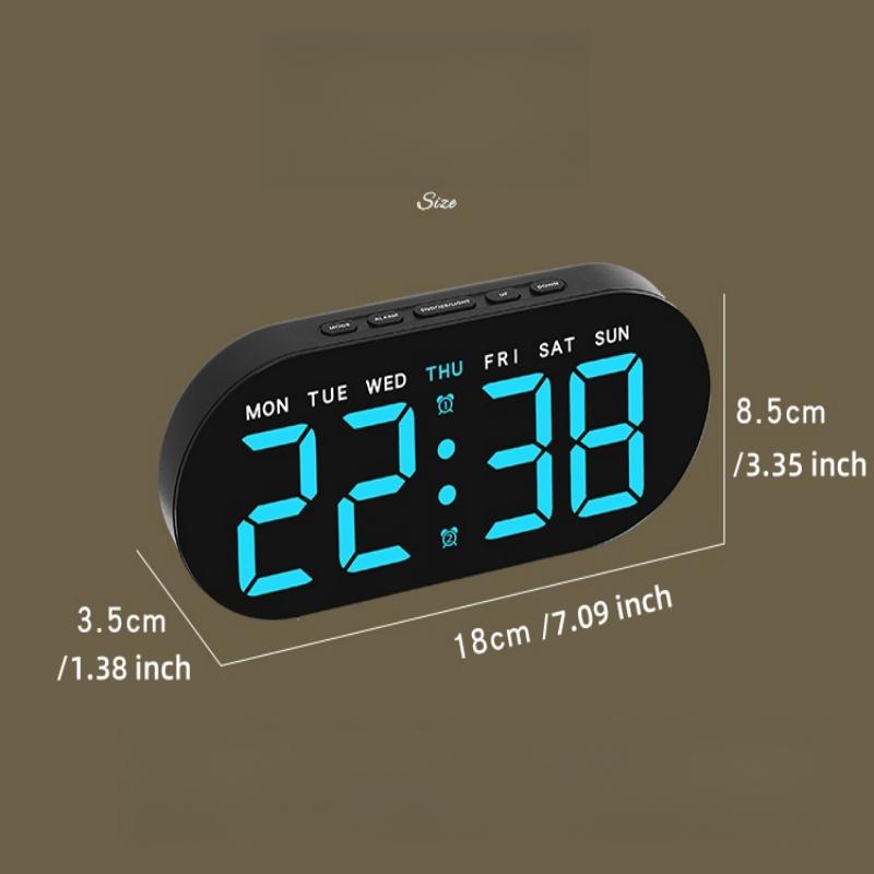 Vibrant Multi-Function LED Digital Clock - Stylish Bedroom Decor with USB Output Alarm and Ambient Lighting - Perfect for Mode