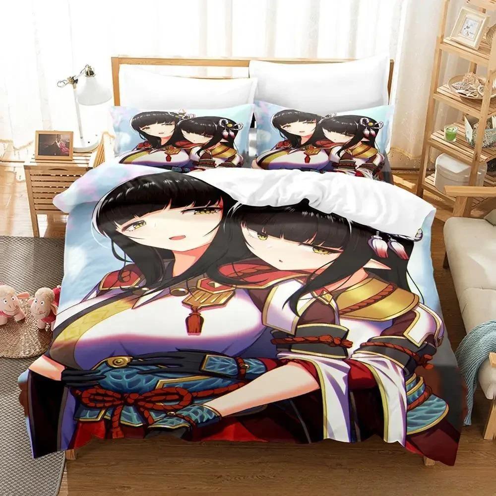New Hinoa Minoto Bedding Set Single Twin Full Queen King Size Bed Set Adult Kid Bedroom Duvet Cover Sets 3D Print Anime Game Bed