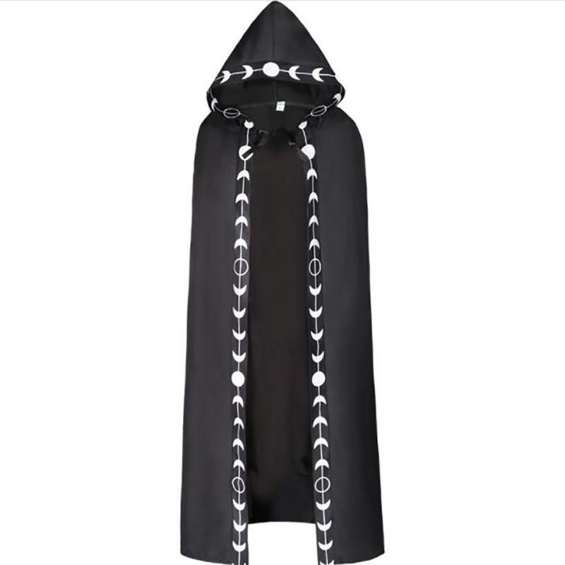 Halloween Medieval Grim Reaper Robe: Hooded Cape Costume for Children & Adults