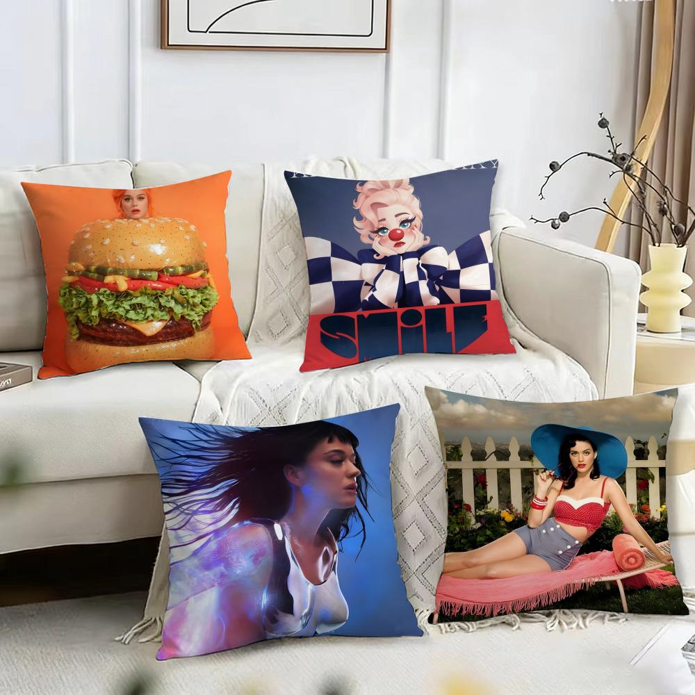 Singer K-Katy P-Perry 1432 Hot Album Cushion Cover Reversible Plush Pillow Cover – For Car, Sofa, Bedroom, Perfect As a Gift.
