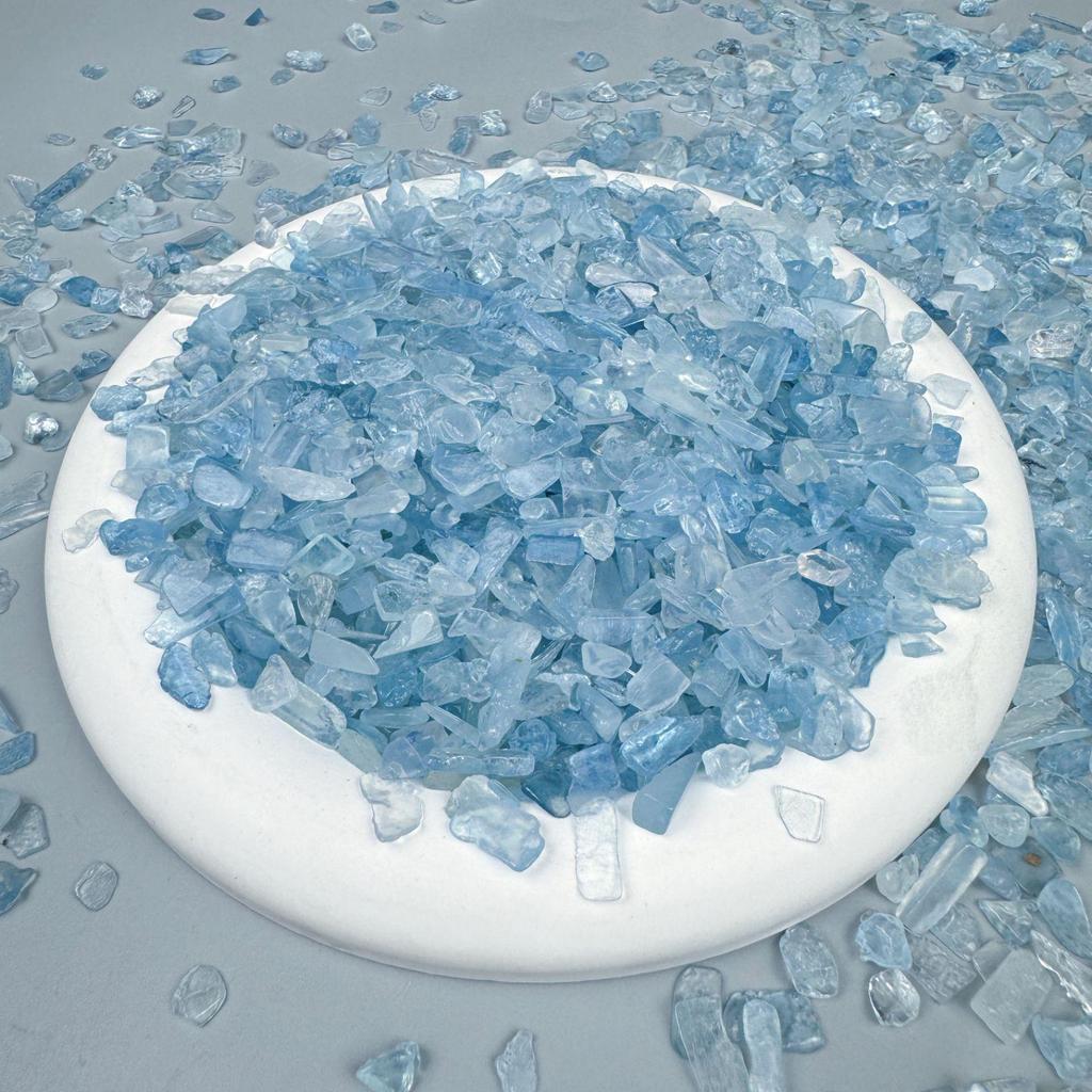 Tiefblauer Natürlicher Aquamarin Split für Aquarien, Pflanzgefäße und als Opfergabe für Buddha