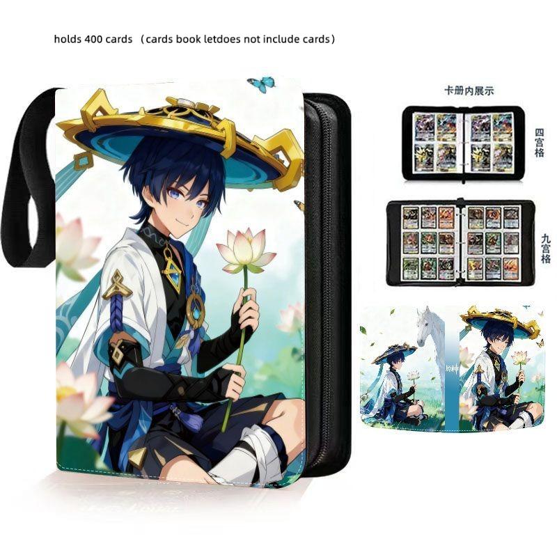 400900 Pcs Card Album Book Anime Genshin Impact Collection Card Zipper Game Cards Sunny Starscout Binder Holder Kids Gifts Toys