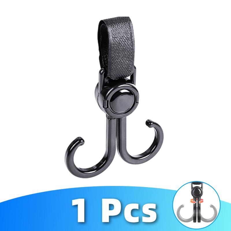 

Двойной крючок HdoorLink для детской коляски, вращение на 360 градусов, регулировка, застежка-липучка для тележки, аксессуары для коляски Double hook