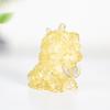 Resin Crystal Cat Figurine With Handmade Drip Art For Home Decor And Giftgiving