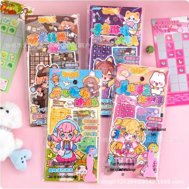 Micro-Horror Battle: Children s Multiplayer Mini-Game Scratch-off Toy Random 1 piece