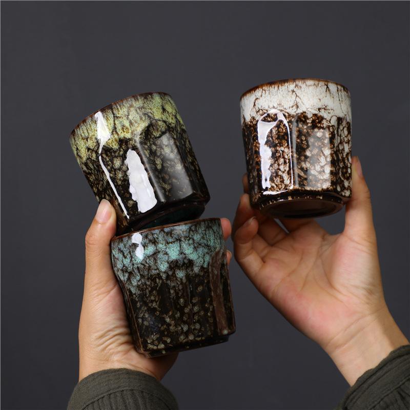 Cup Retro Ceramic Cup Coarse Pottery Tea Bowl Tea Cup Kiln Change Master Cup Kung Fu Tea Set Personal Single Cup Tea Cup