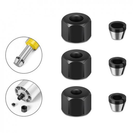 Convenient 6mm and 8mm Trimmer Collet Chuck Set for Various Applications