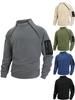 Men's Slim Stand Collar Long Sleeve Coral Fleece Pullover – European & American Autumn/Winter Style