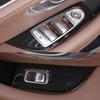 Carbon Fiber Silver Inner Door Armrest Window Lift Switch Button Cover Trim For Mercedes Benz E Class W213 2016- Car