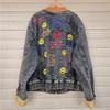 Trendy American Style Cartoon Embroidered Denim Jacket - Short Fashion Style