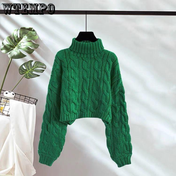 High Neck Pullover Sweater for Women In Autumn and Winter Loose and Thick Knit Outerwear
