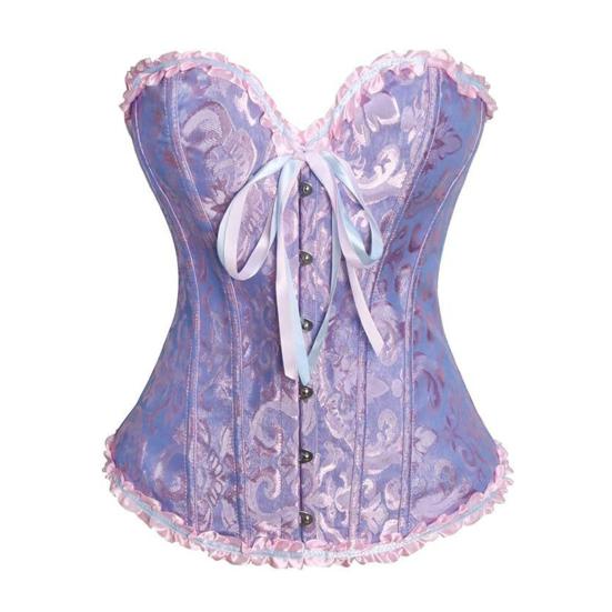 Dames Korset Tops Off Shoulder Kant Strik Design Regular Fit Shapewear Perfect Figuur Vetersluiting Taille Trainer