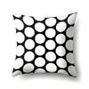 Polyester Pillowcase Peach Leather Velvet Black and White Geometric Printed Pillowcase Waist Cushion Cover Bedside Cushion Cover Bedside Cushion Cover