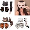 Animal Costume Cats Mask Cats Paws Gloves Cats Tail Set Cats Costumes Accessories for Halloween Cosplay Party Decors