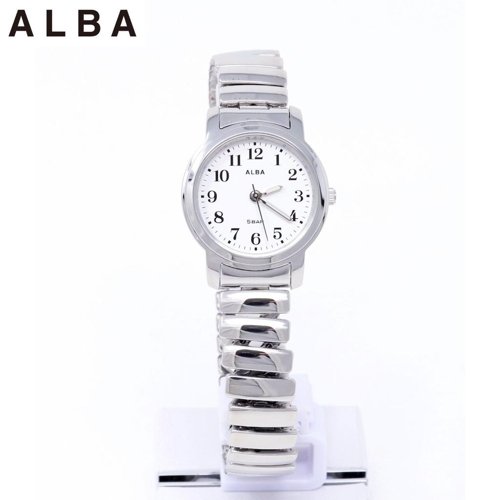 Seiko Watch Alba Watch Quartz Stainless Steel Reinforced Waterproof for Daily Life Analog SEIKO ALBA Women's (5 ATM) (AEGK441 (Dial White, Case