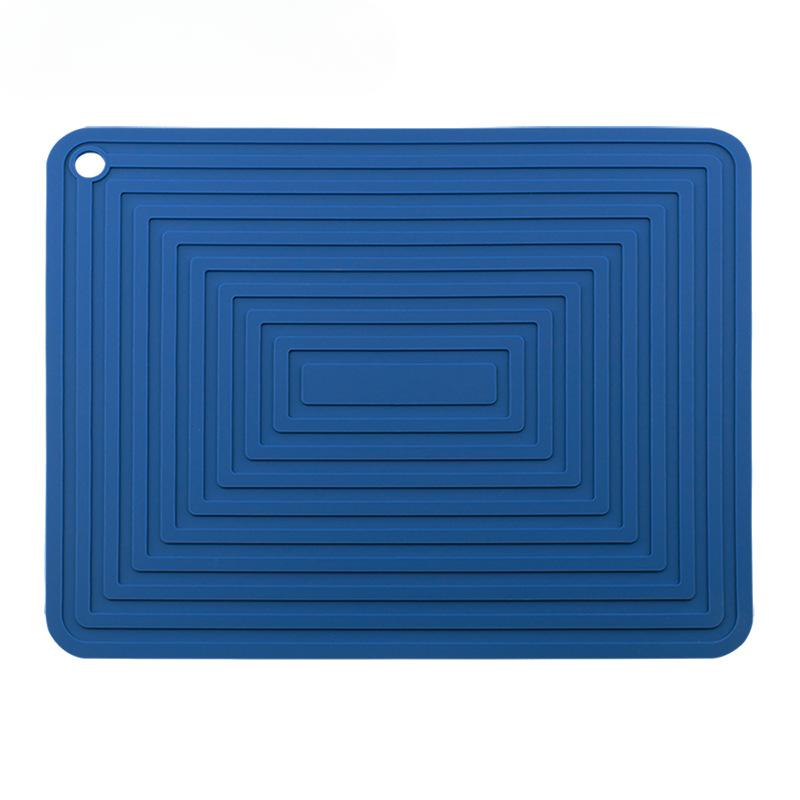 Large 29cm Silicone Pan Mat Square Thickened Heat Insulation Mat Non-slip Corrugated Kitchen Table Mat