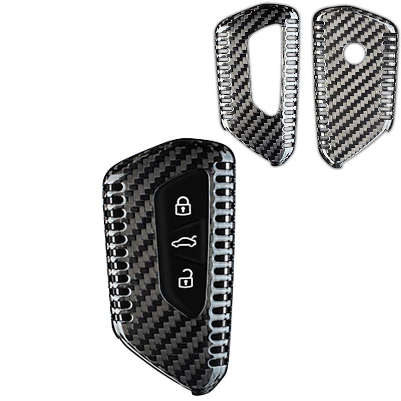 BRZ1 For VOLKSWAGEN VW GTI for Volkswagen VW Key Case Shell, Carbon Fiber Key Fob Cover for Volkswagen ID.4 Golf 8 K8 GTI ID.3 Seat L