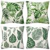Tropical Green Plant Leaf Pillow Cover Sofa Home Cotton Linen Cojines Decorativos Para Sof Fundas De Cojines Cushion Cover