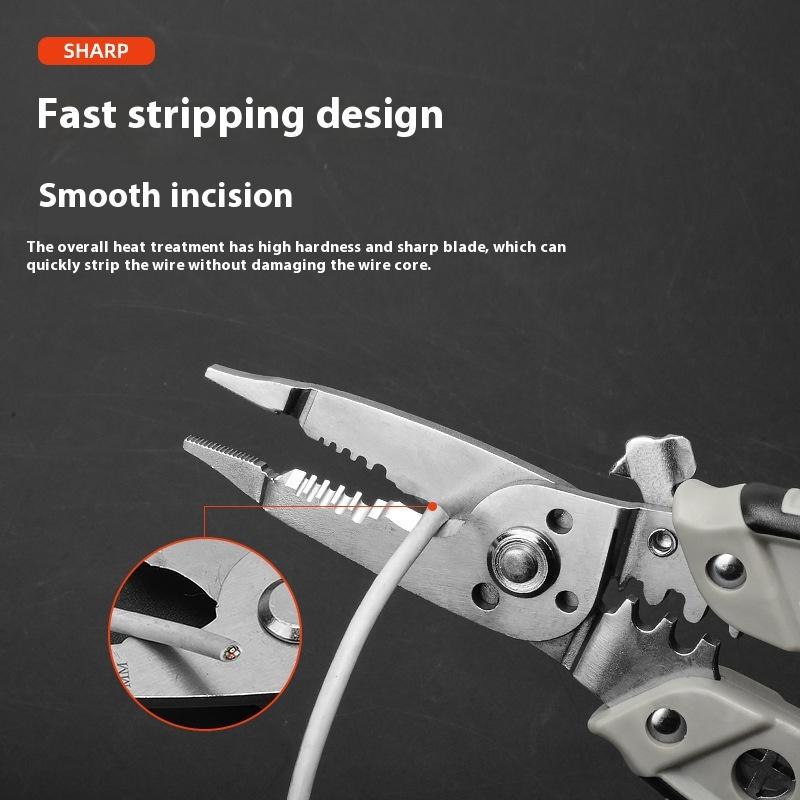 1 Piece Electrician Special Wire Stripping Tool For Winding Cutting Wire Multifunctional Wire Stripping Pliers