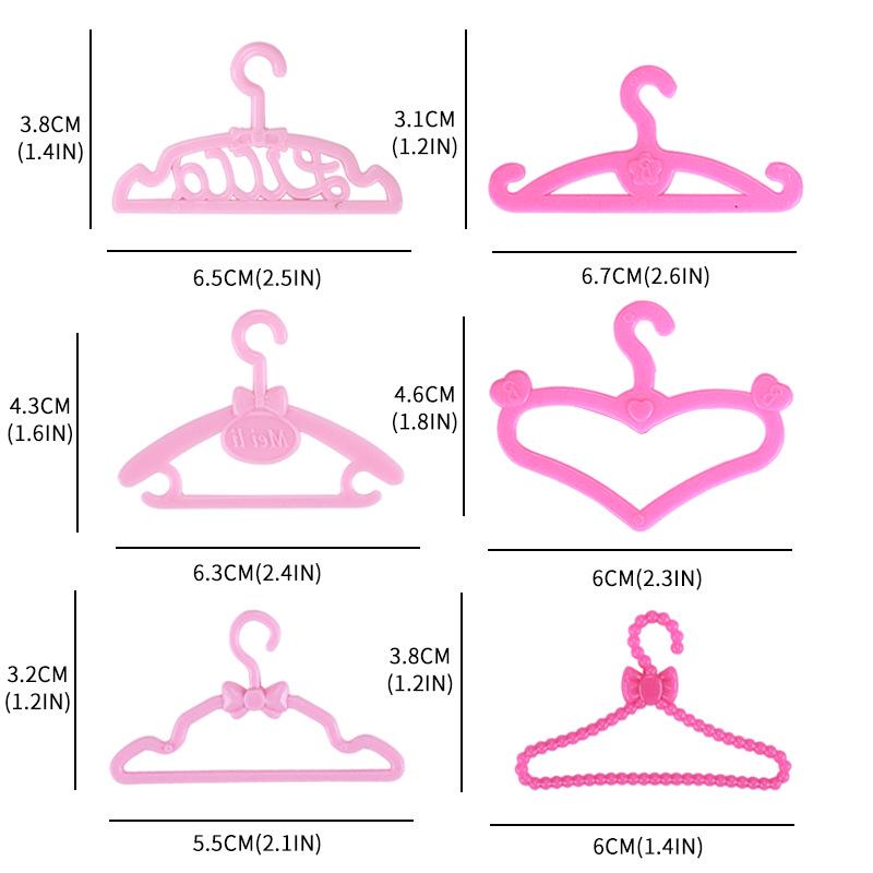 11" Barbie Puppen Kleiderständer mit Kleiderbügeln und Zubehör: Verschiedene Stile & Kombinationen