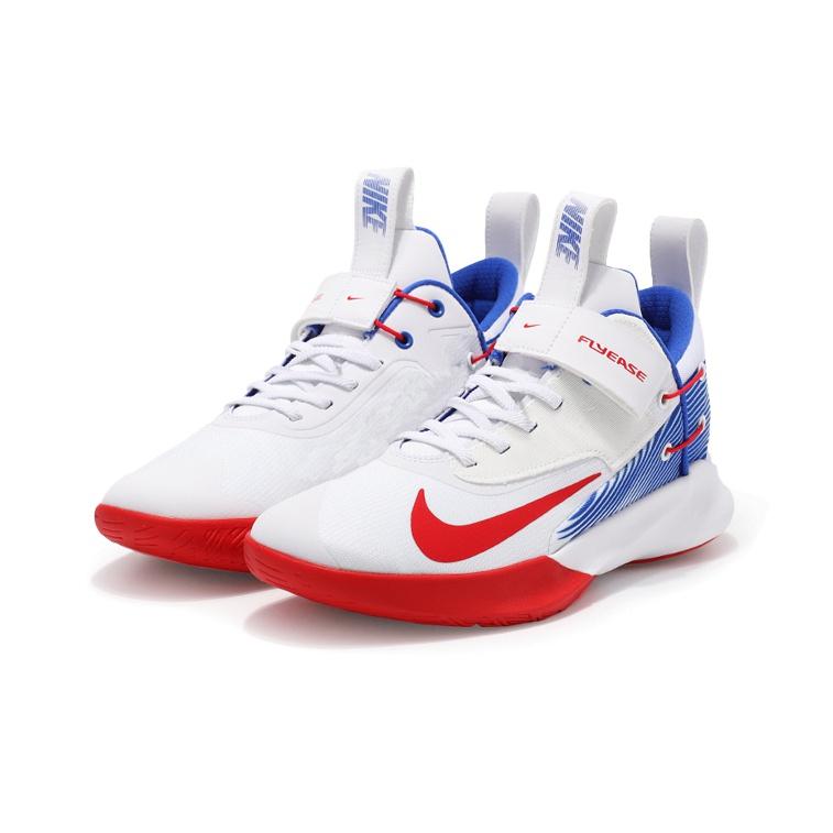 Nike Precision 4 Flyease Comfortable Stylish Shock Absorption Non-Slip Wear-Resistant Low-Top Basketball Shoes Men Sneaker White Red Blue DC2110-161