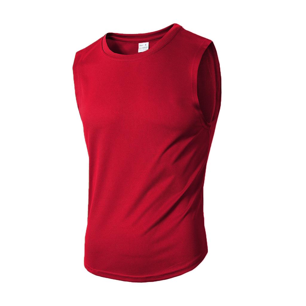 Men Summer Sports Fitness Sleeveless Tank Top Breathable Quick Dry Solid