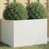 VidaXL Jardinière, Flower Box, Plant Pot, Flower Box, Raised Garden Planter for Patio Terrace, White 841602