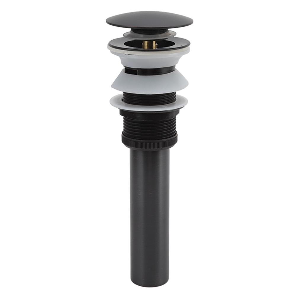 Matte Black Drain Stopper Push Bounce Sink Drain Strainer Bathroom Sink Drainer  Lavatory Drain