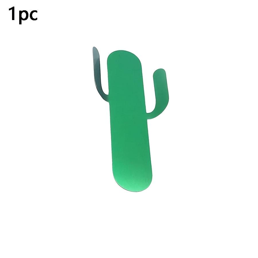 

1pc Creative Key Hook, Minimalist Cactus Stainless Steel Adhesive Hook, Multi-Purpose Auxiliary Hook, Household Storage Hook зелений
