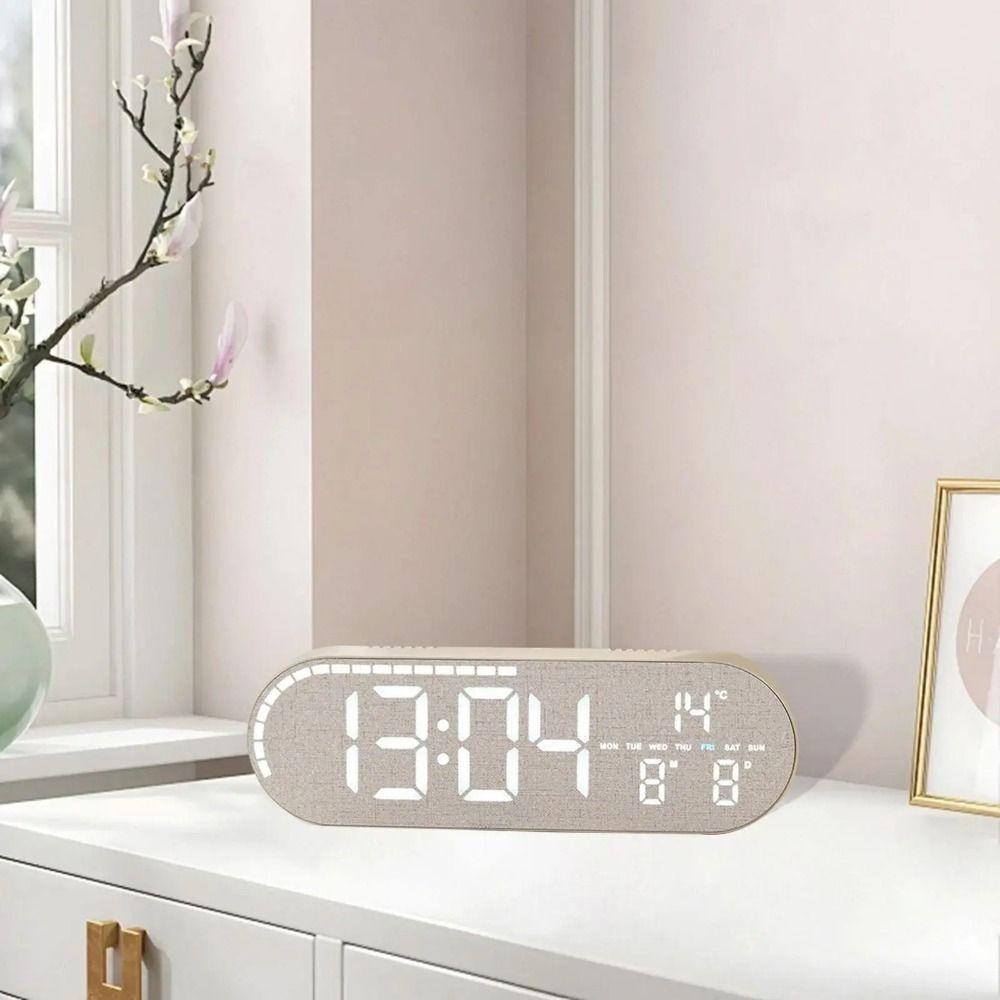 Silent Operation Digital Wall Clock Nordic Style Tabletop Electric Clock  Bedroom Use